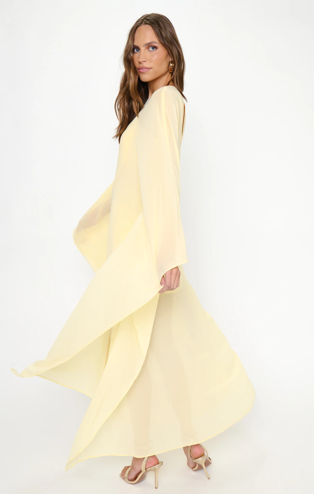 Olsen Maxi Dress ~ Pale Yellow Chiffon - Image 5