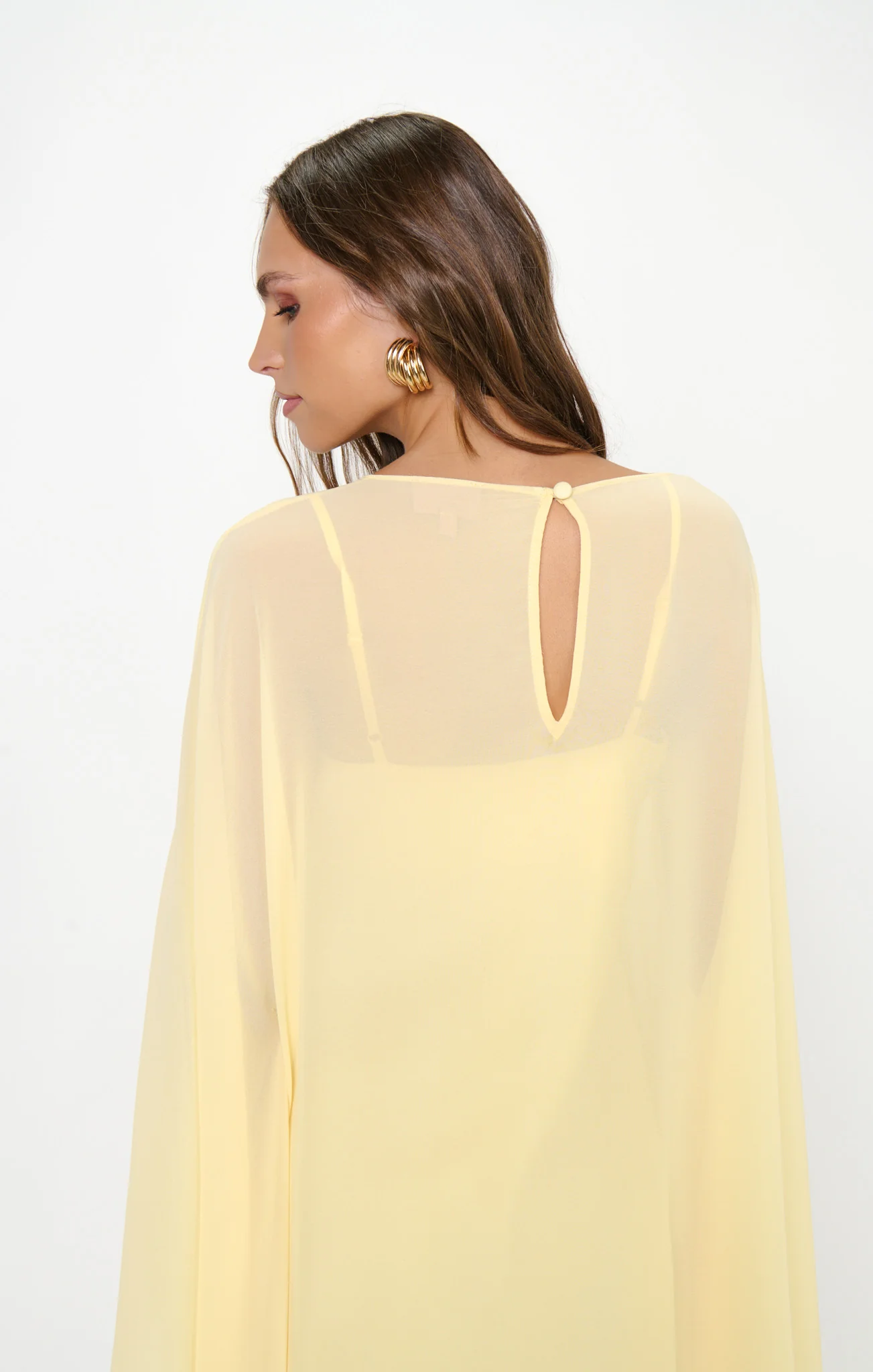 Olsen Maxi Dress ~ Pale Yellow Chiffon - Image 6