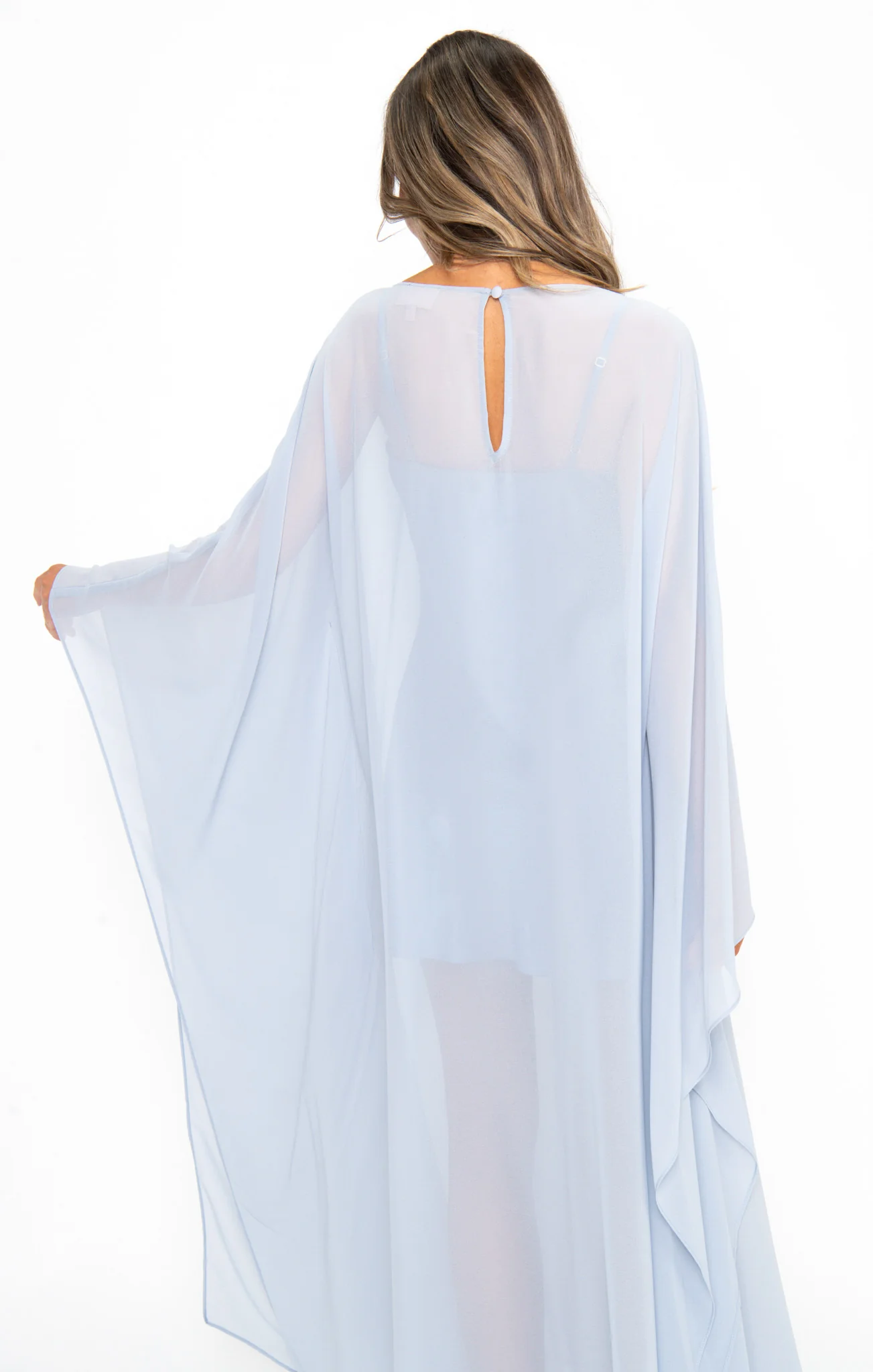 Olsen Maxi Dress ~ Steel Blue Chiffon - Image 5
