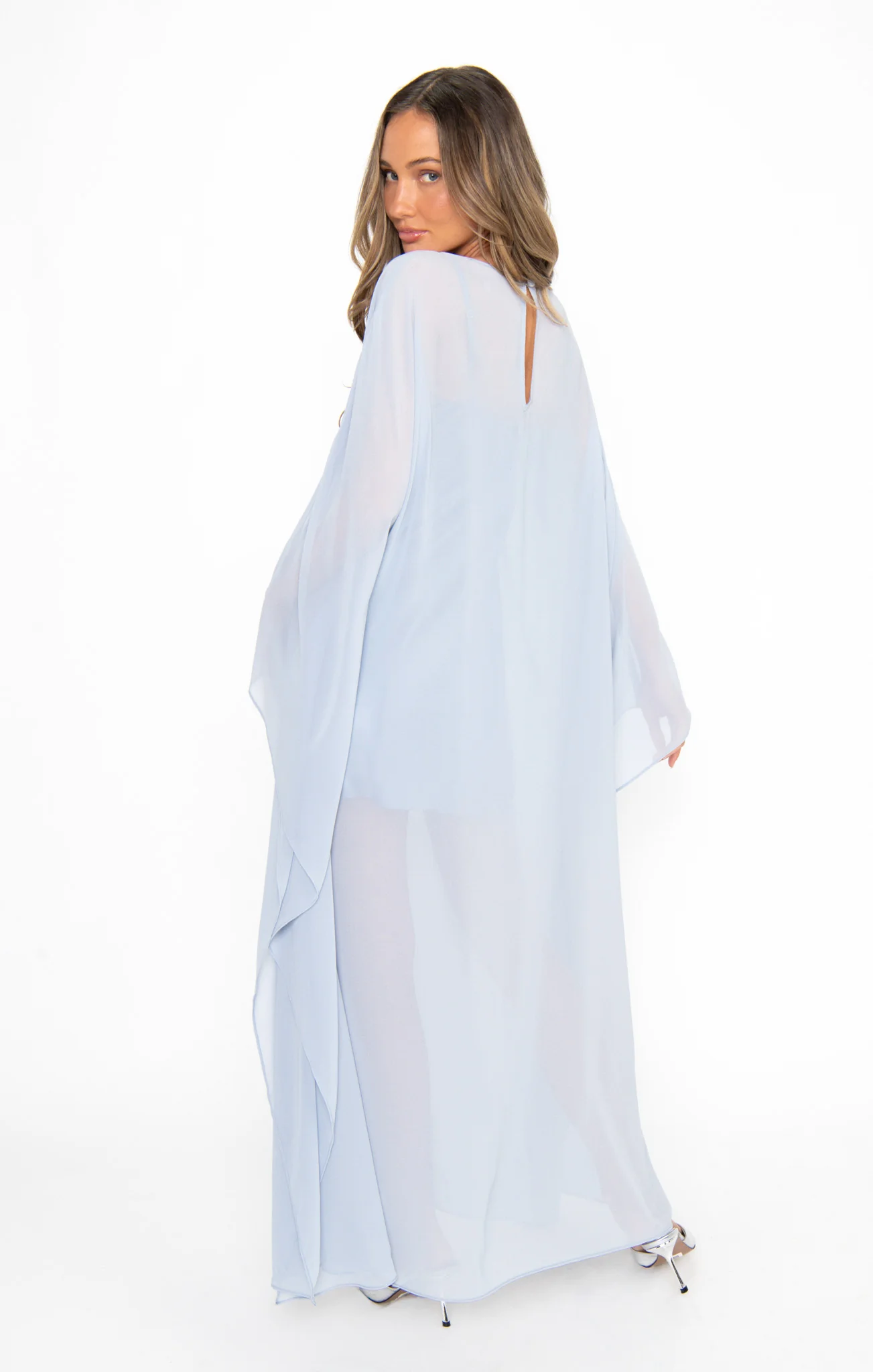 Olsen Maxi Dress ~ Steel Blue Chiffon - Image 6