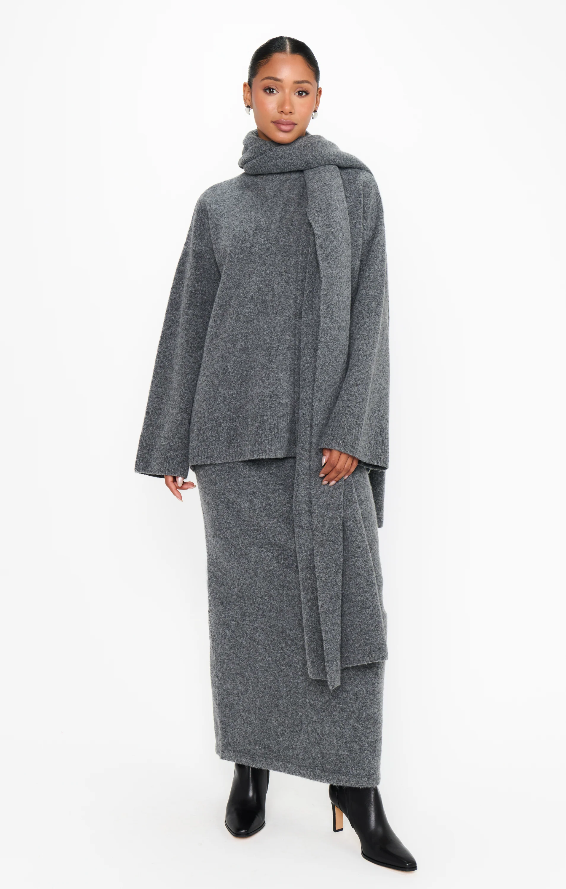 Oslo Skirt ~ Grey Knit - Image 4