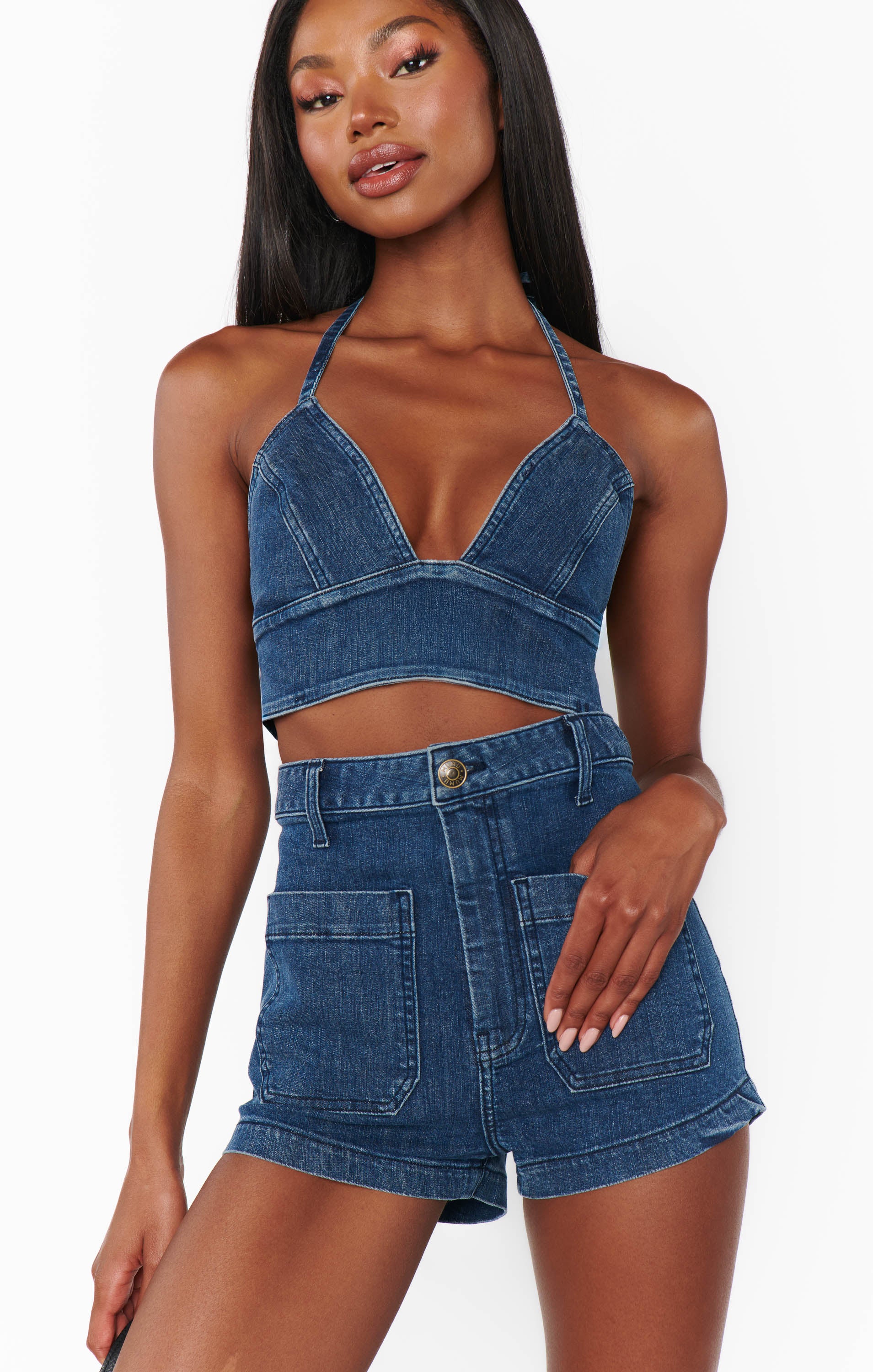 Palm Springs Hot Shorts ~ Moonlit Blue - Image 3