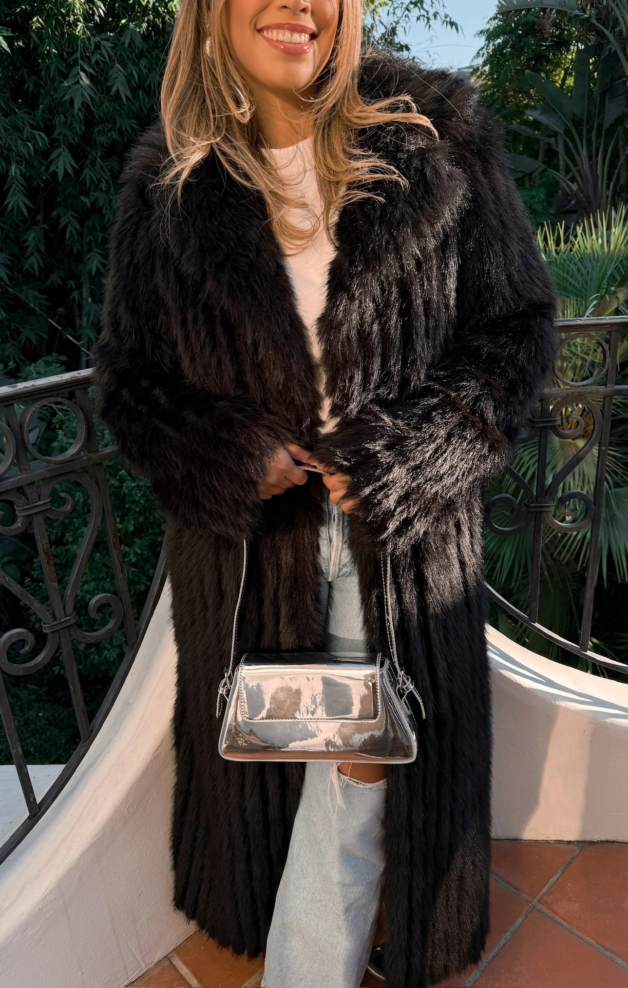 Plaza Coat ~ Black Faux Fur - Image 14