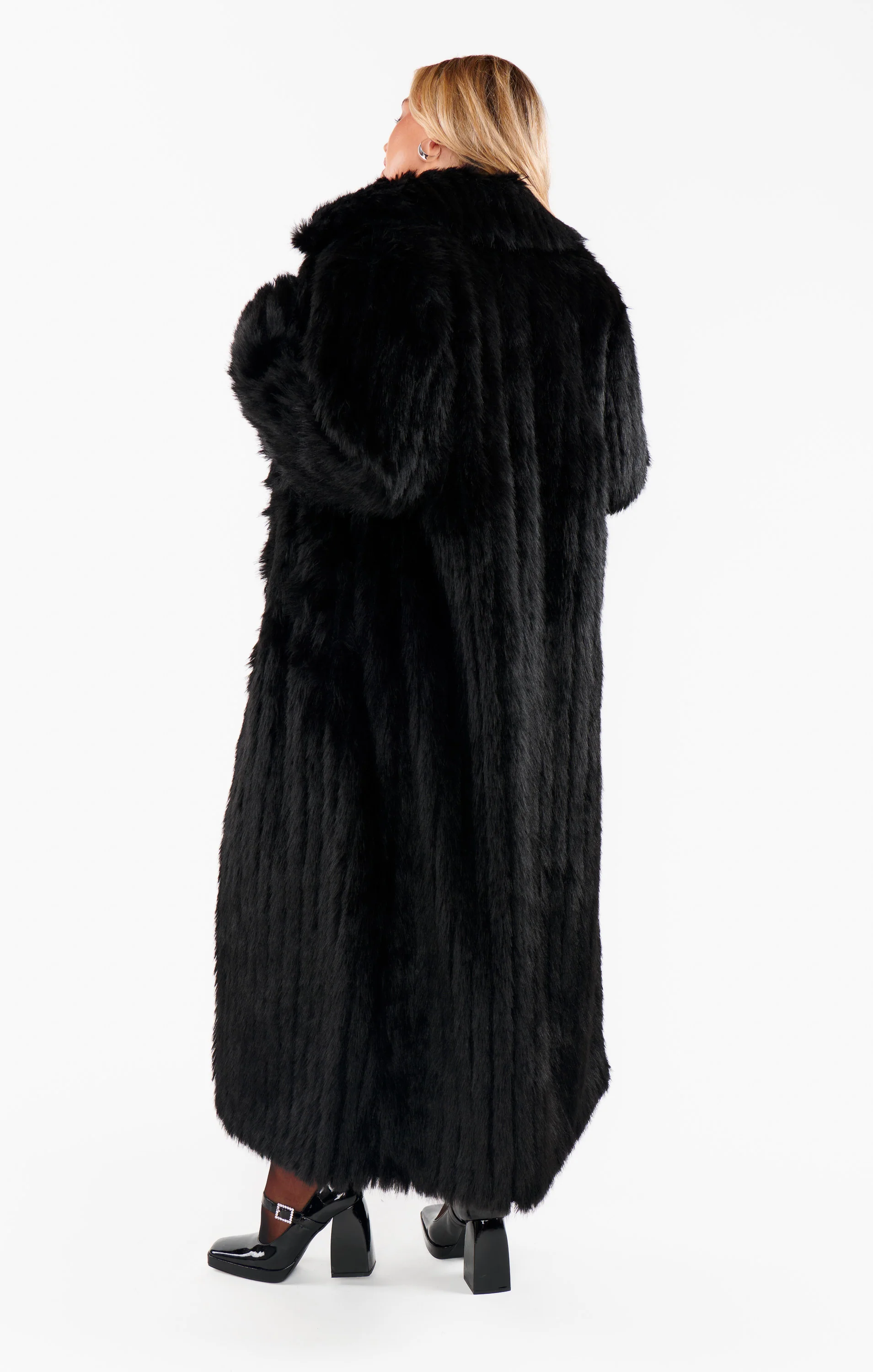 Plaza Coat ~ Black Faux Fur - Image 17
