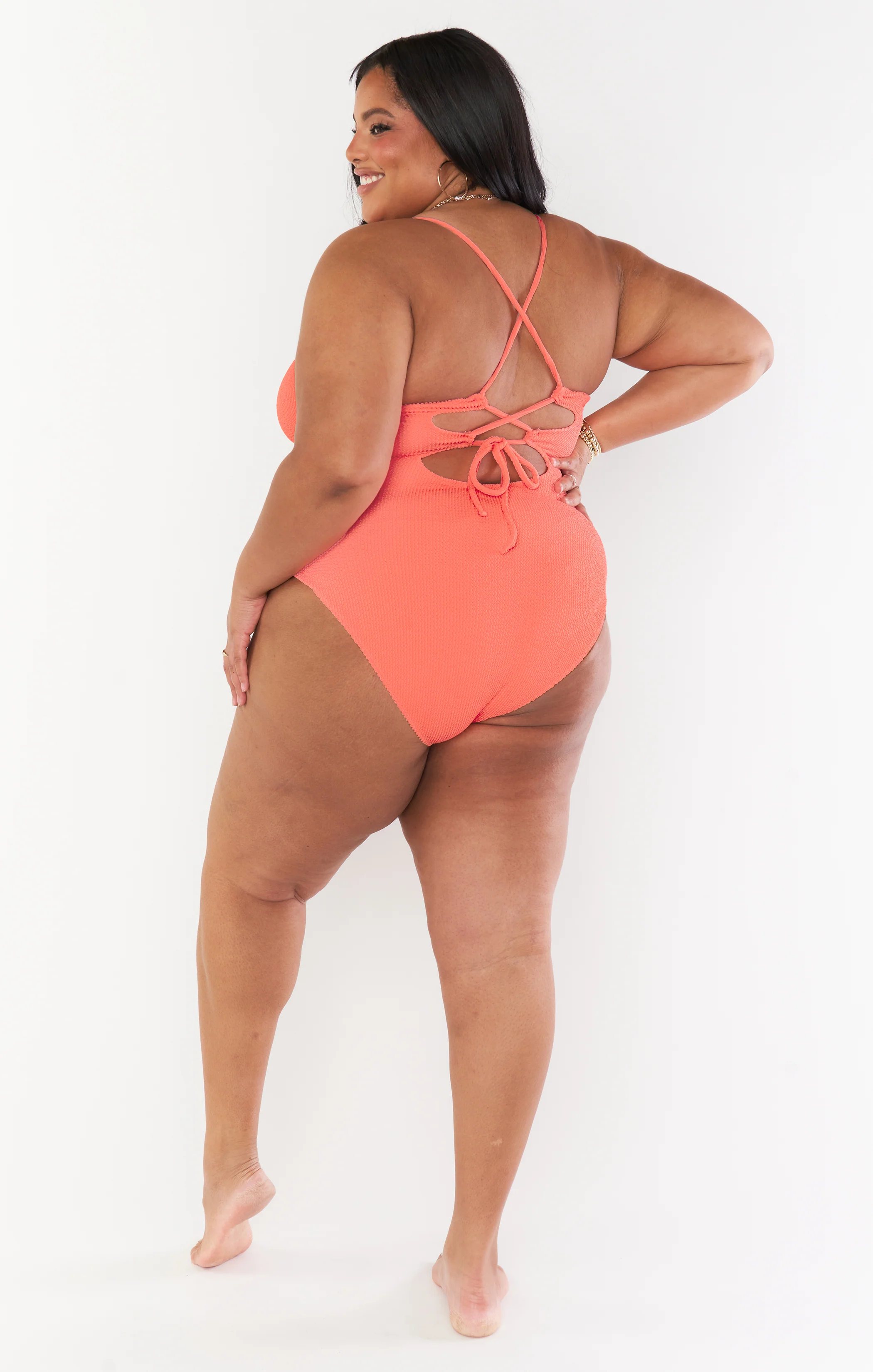 Positano One Piece ~ Neon Melon Scrunch - Image 8