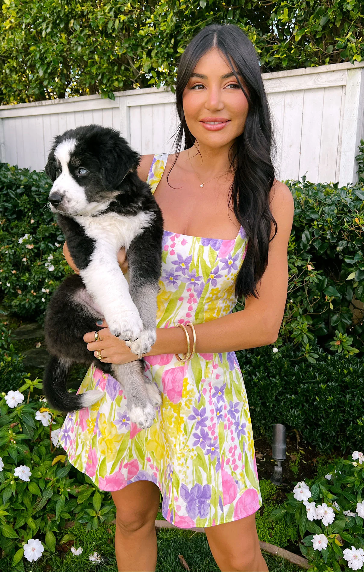 Prim Mini Dress ~ Blooming Tulips - Image 2