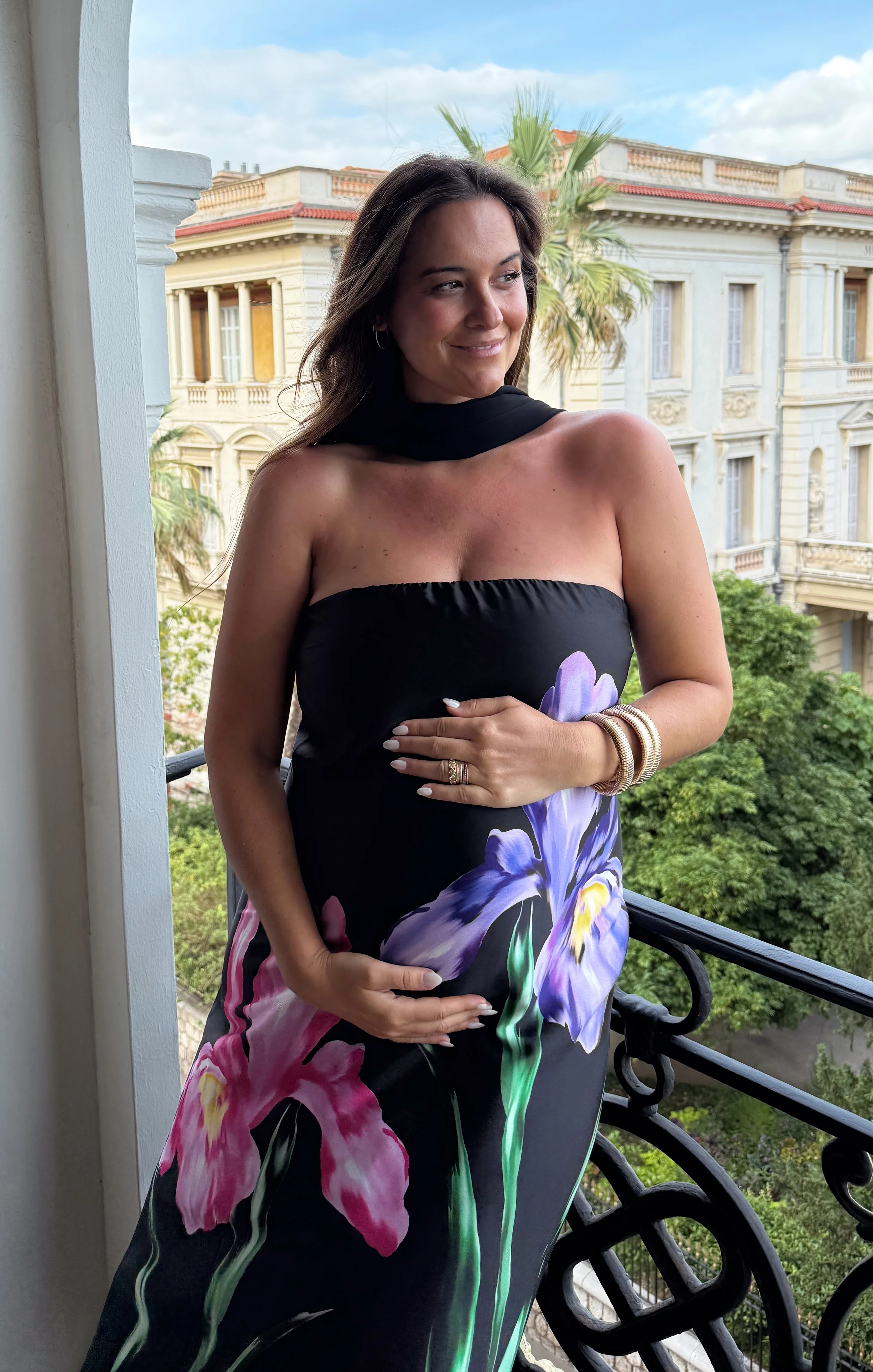 Renee Maxi Dress ~ Wild Iris Luxe Satin - Image 10
