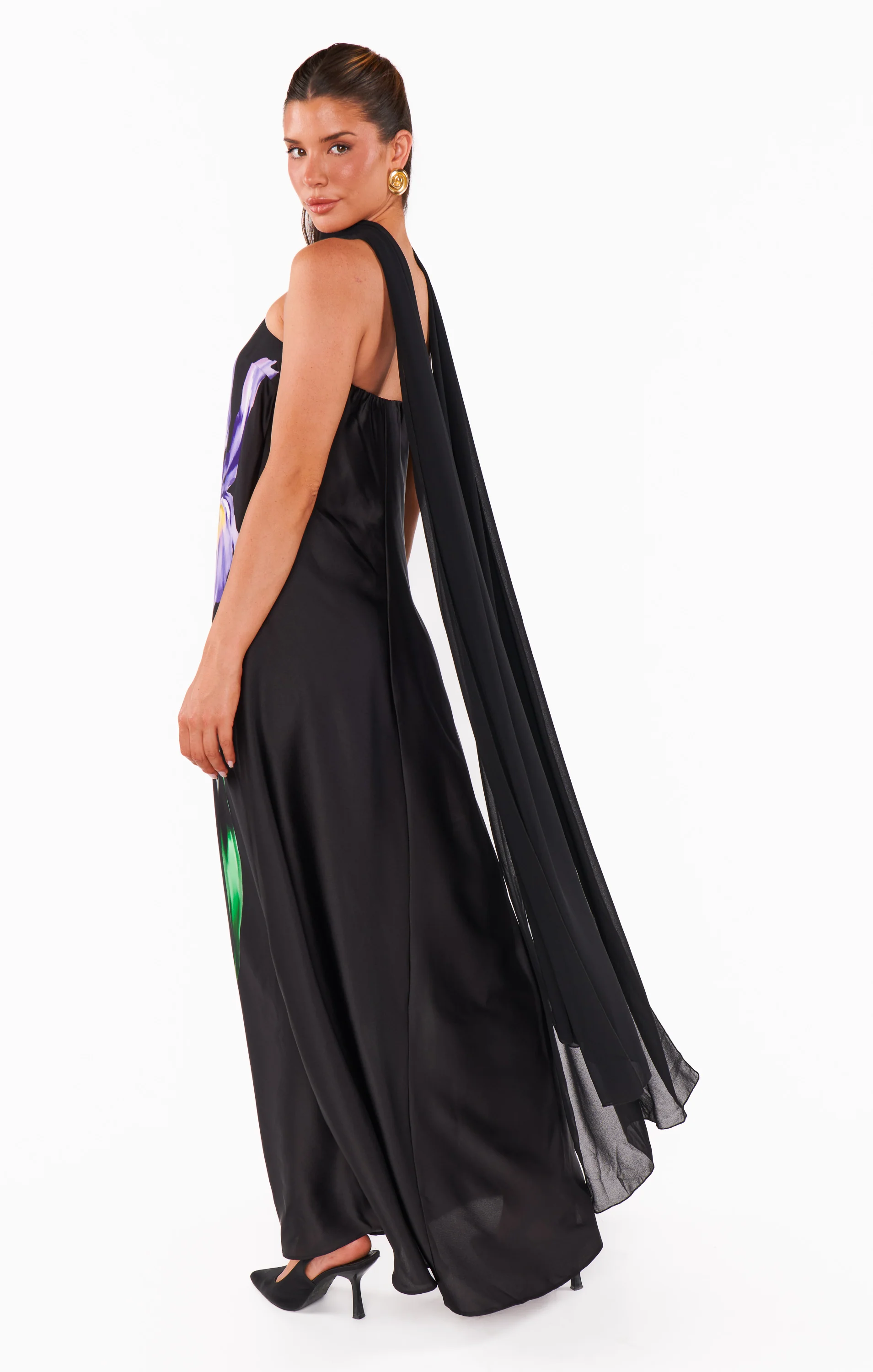 Renee Maxi Dress ~ Wild Iris Luxe Satin - Image 7