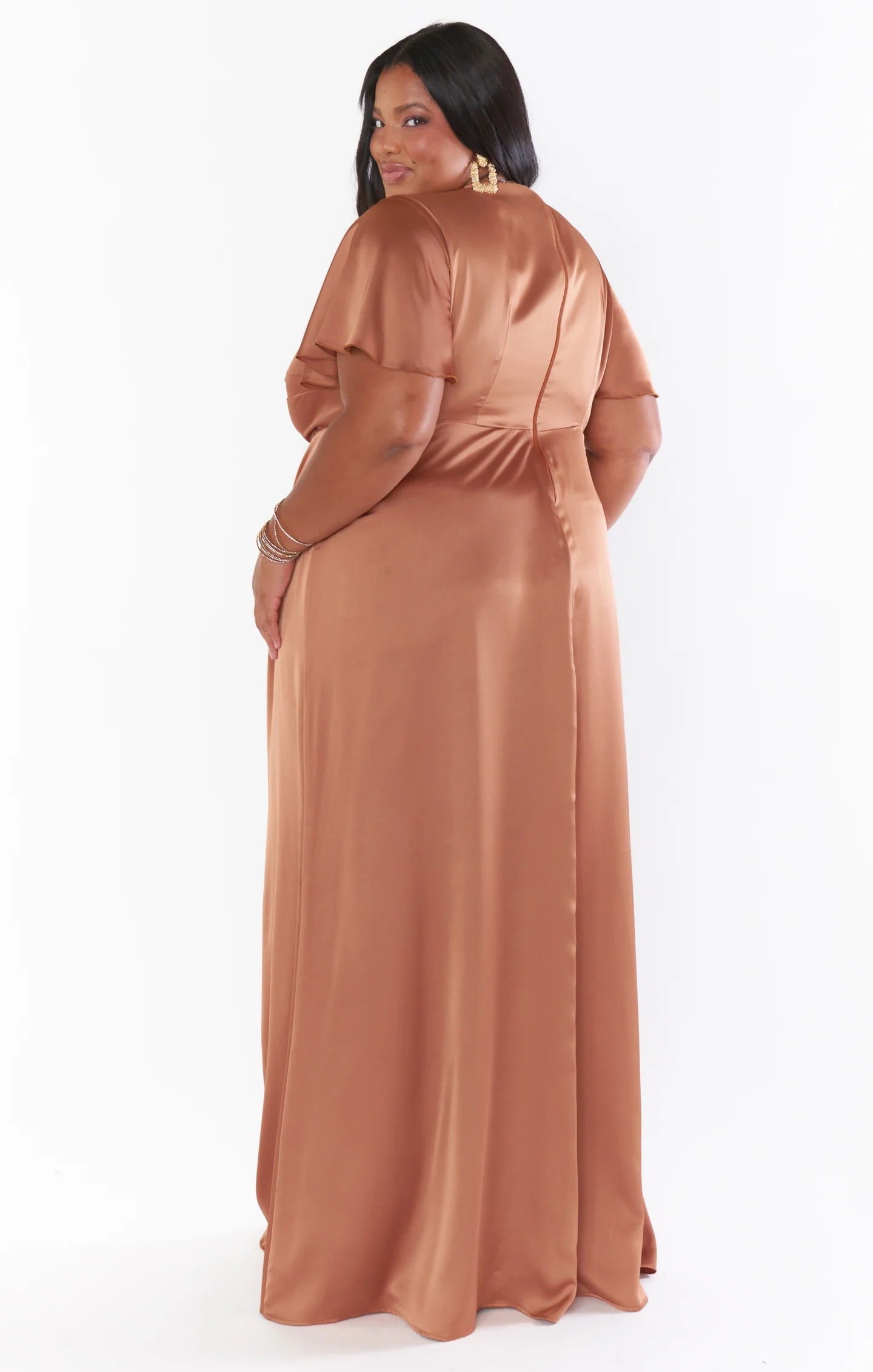 Rome Twist Gown ~ Copper Luxe Satin - Image 5
