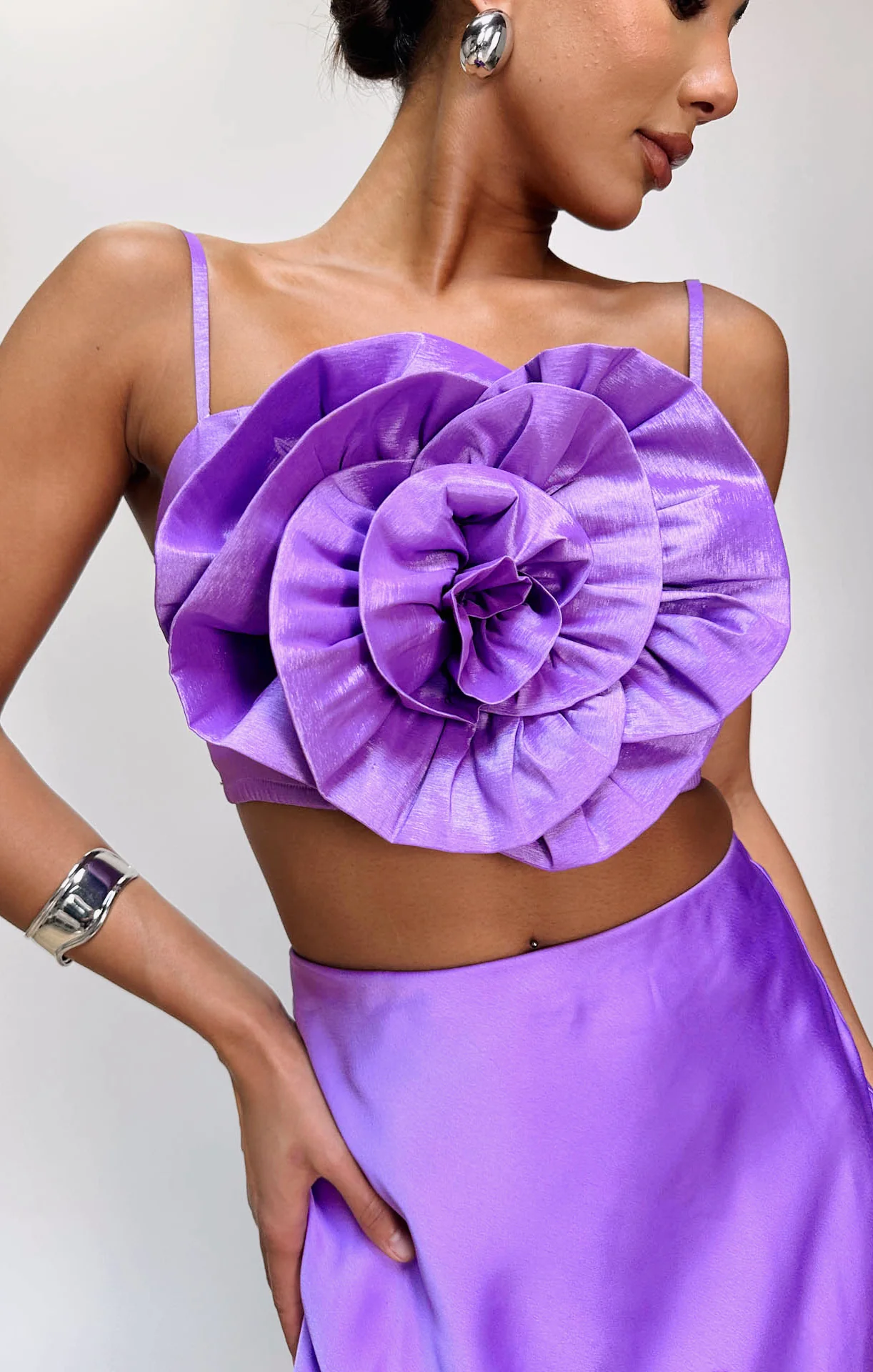 Rose Top ~ Violet Taffeta - Image 2