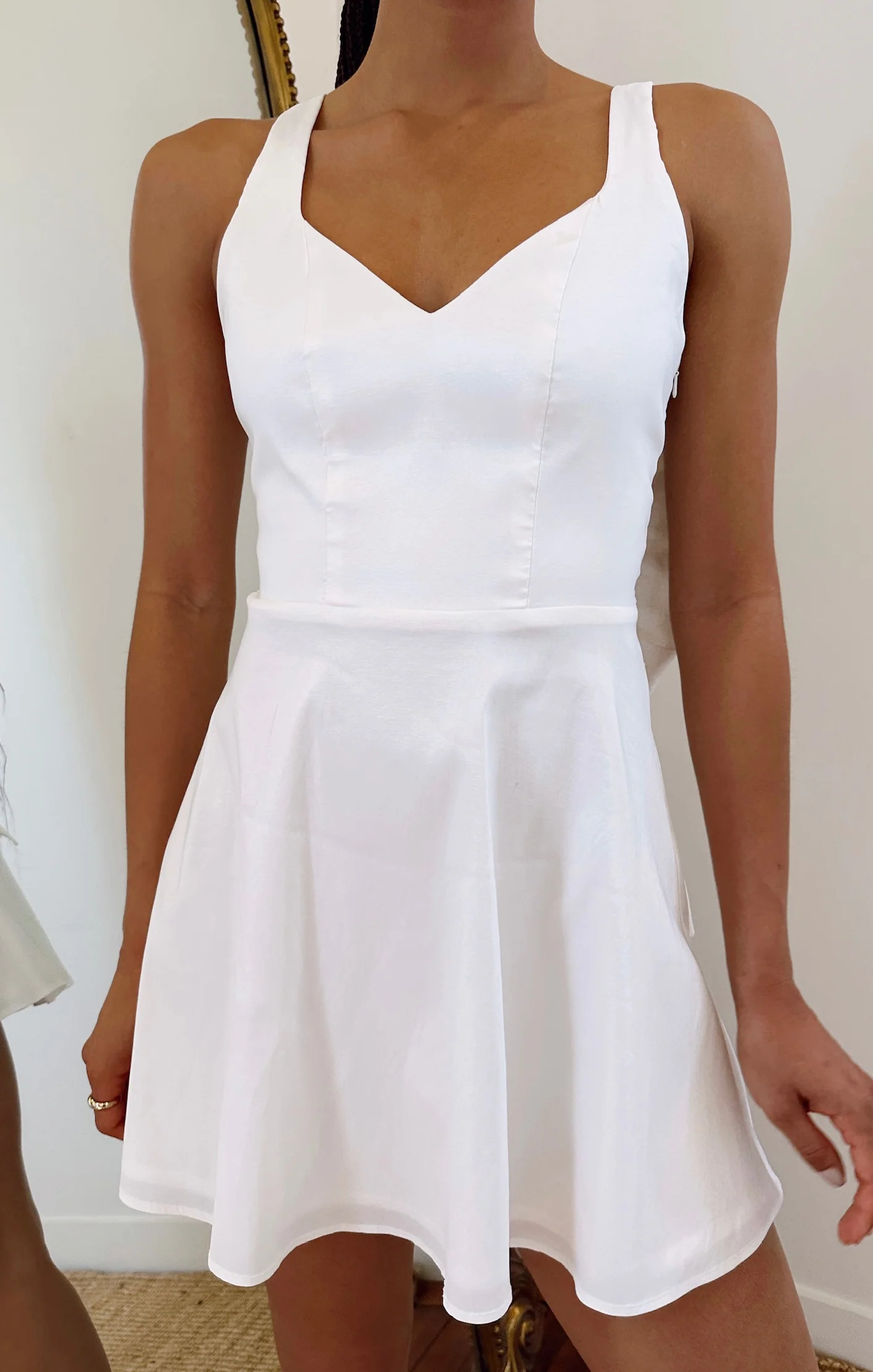 Simone Mini Dress ~ White Taffeta - Image 2