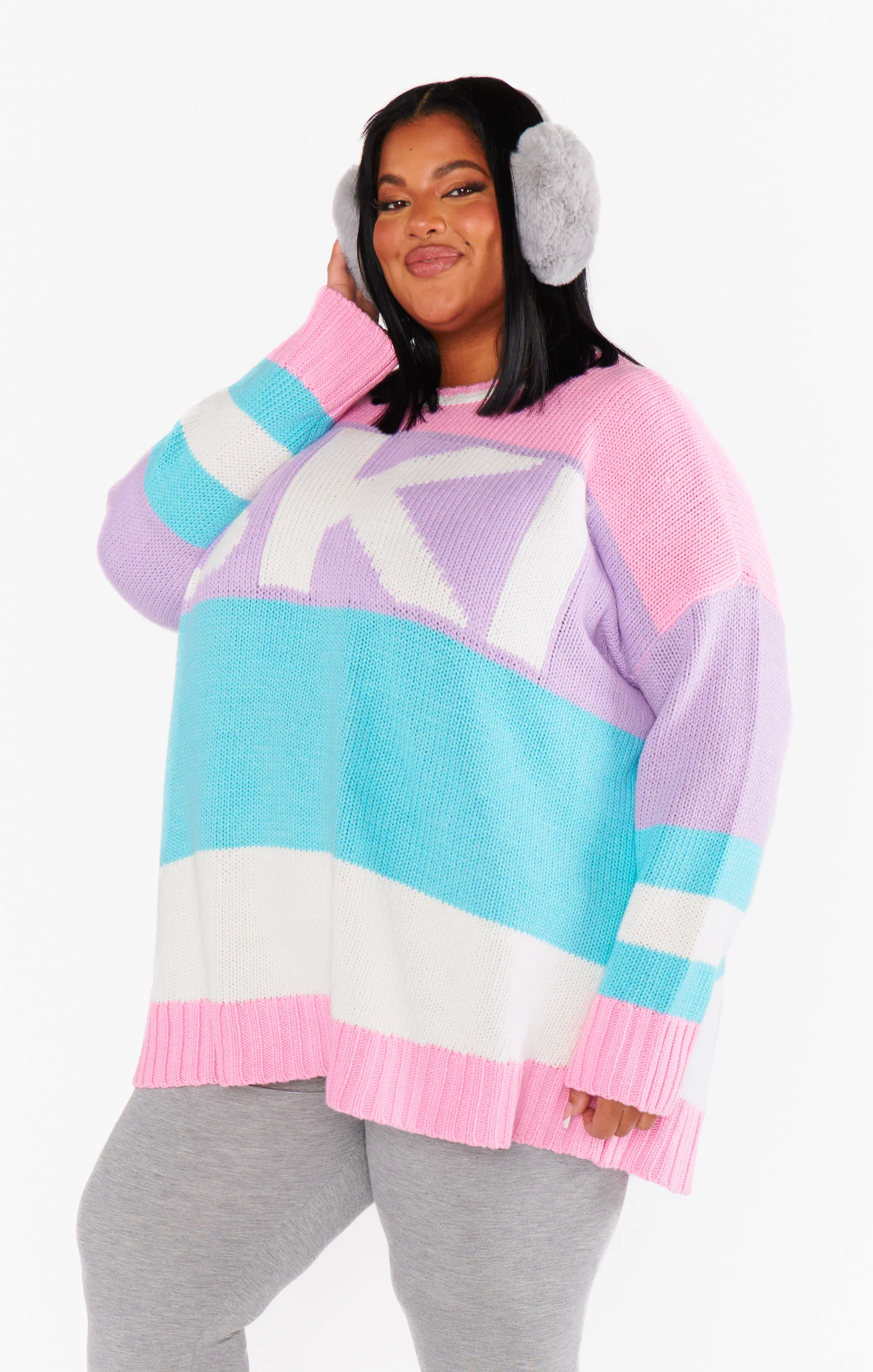 Ski in Sweater ~ Pastel Multi Knit - Image 13