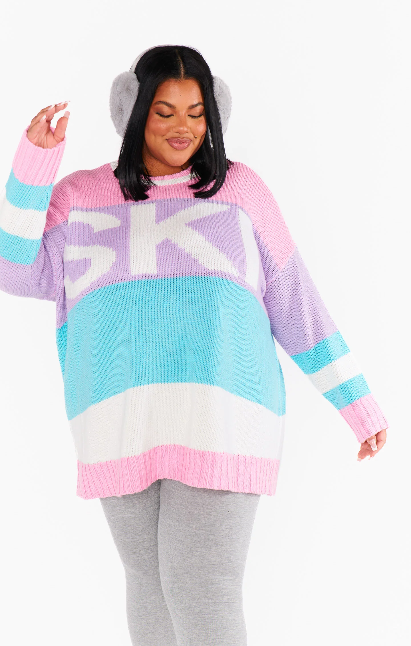 Ski in Sweater ~ Pastel Multi Knit - Image 4