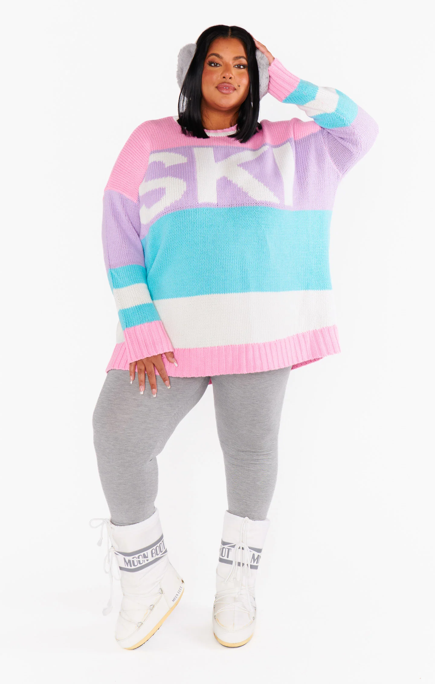 Ski in Sweater ~ Pastel Multi Knit - Image 6