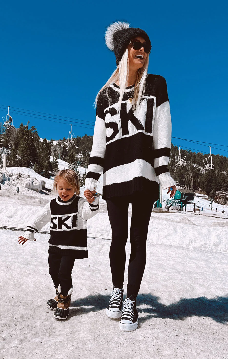 Ski in Sweater ~ Ski Knit Black - Image 2