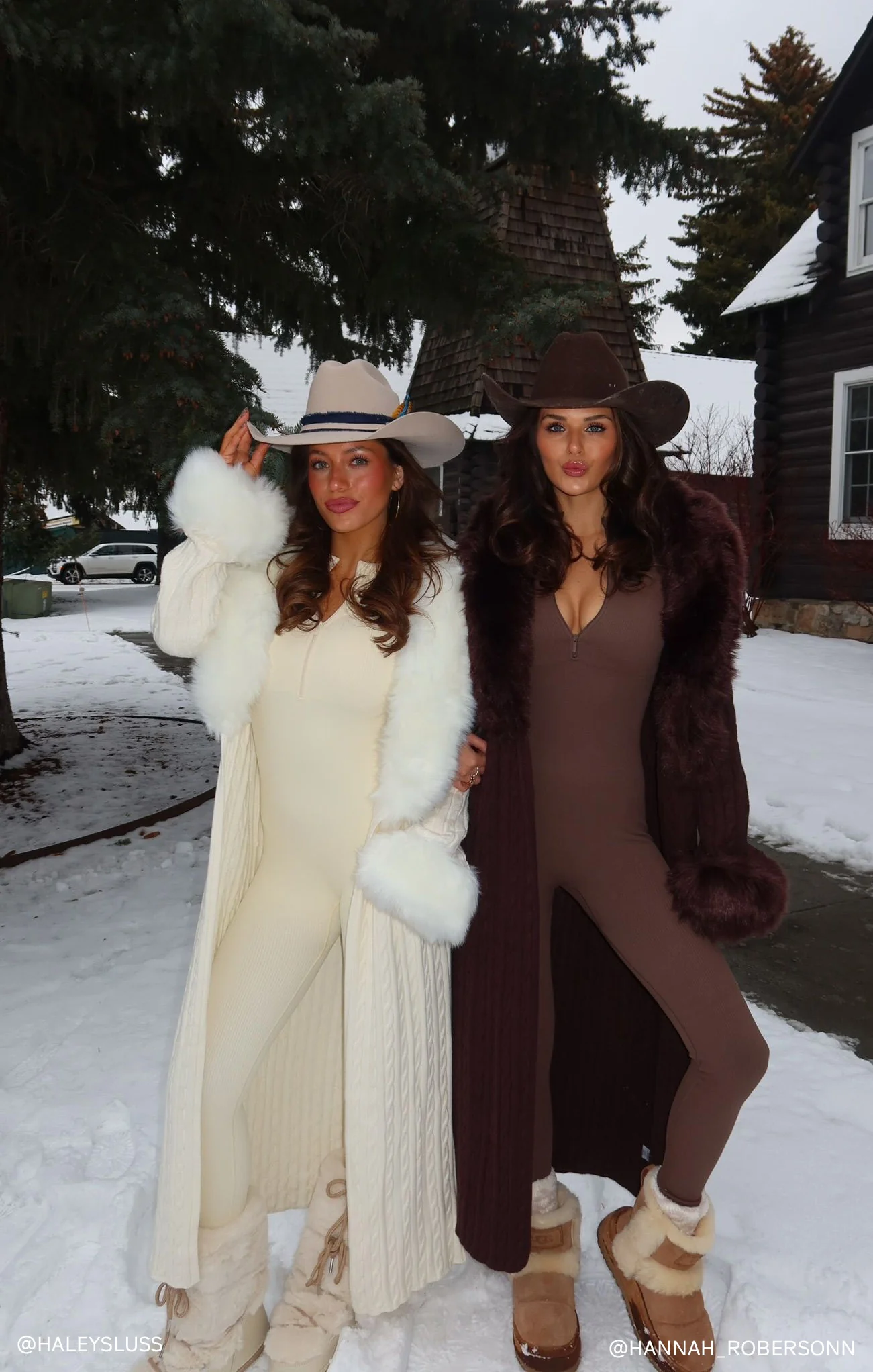 Stormi Cardigan ~ Snow Cable Knit with Faux Fur - Image 3