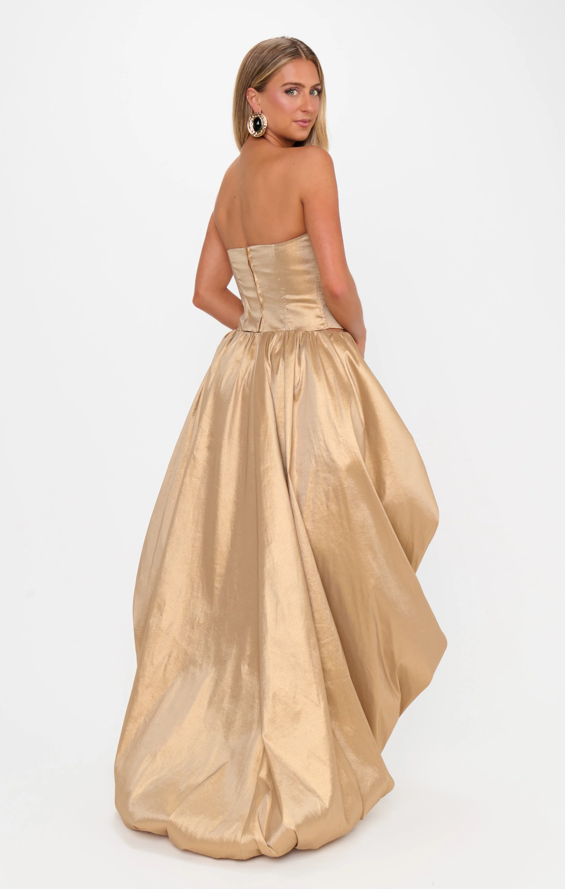 Tatum Top ~ Gold Metallic Taffeta - Image 5