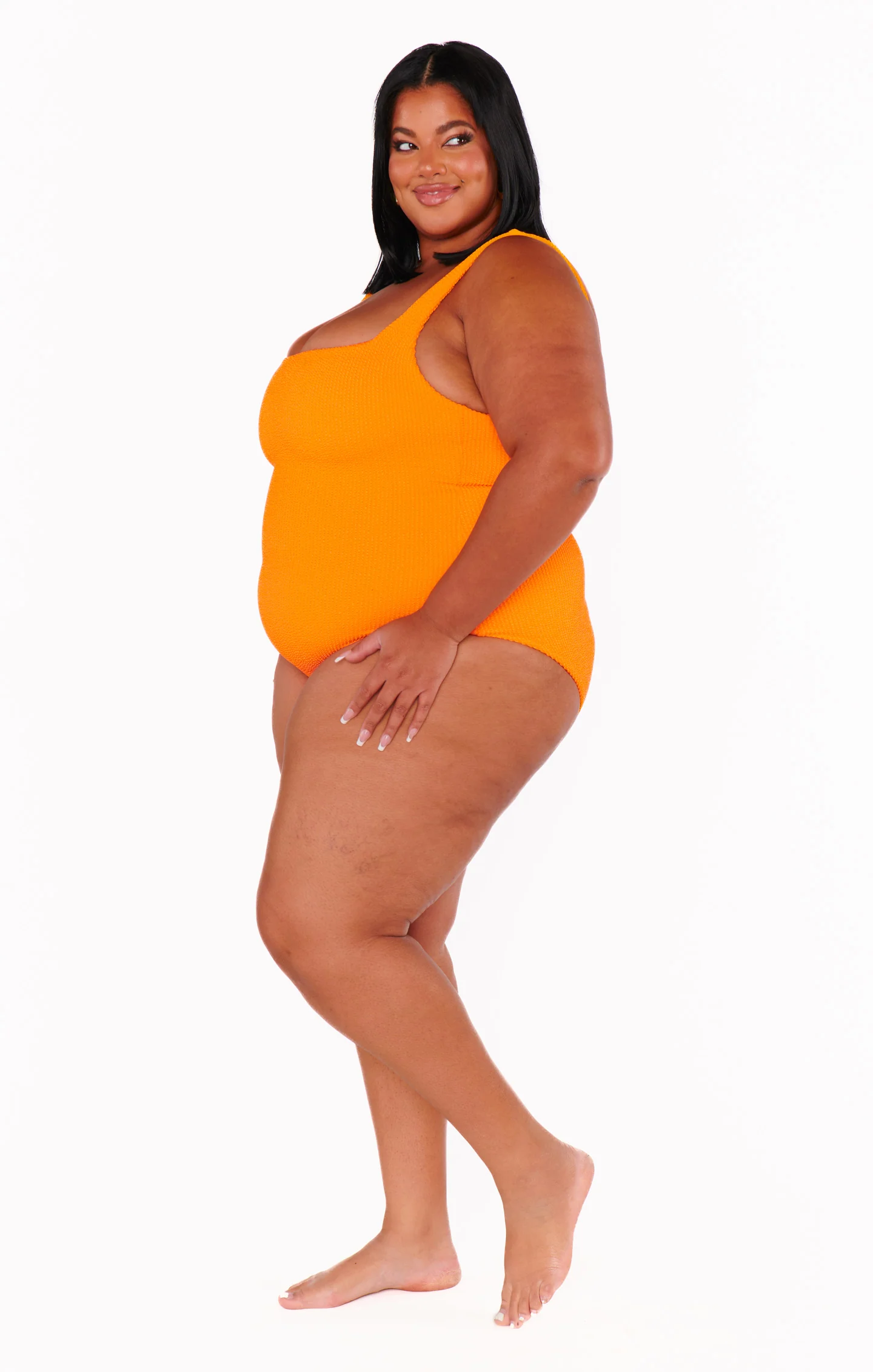 The Scrunch One Piece ~ Bright Orange Scrunch - Image 11