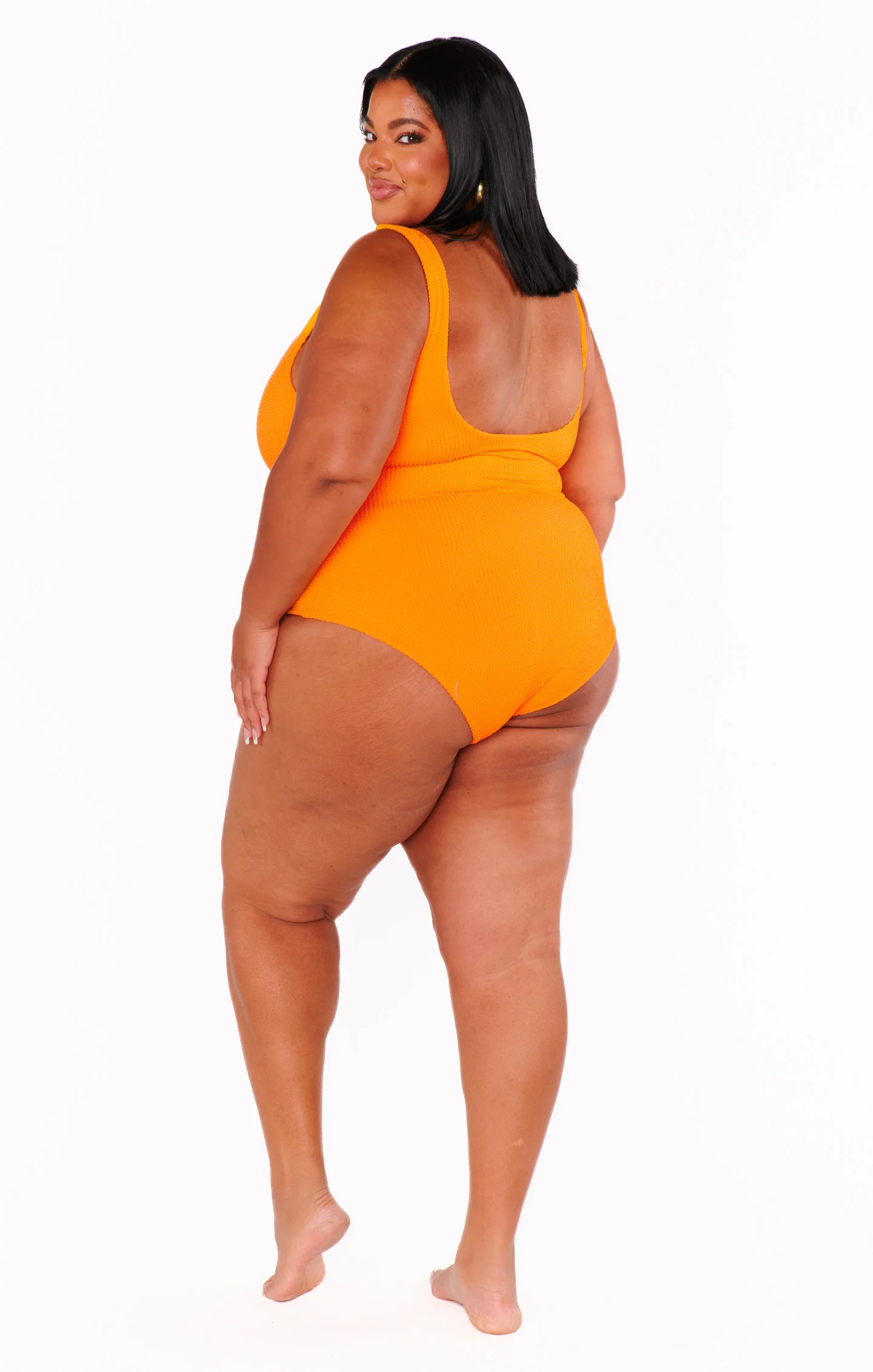 The Scrunch One Piece ~ Bright Orange Scrunch - Image 8