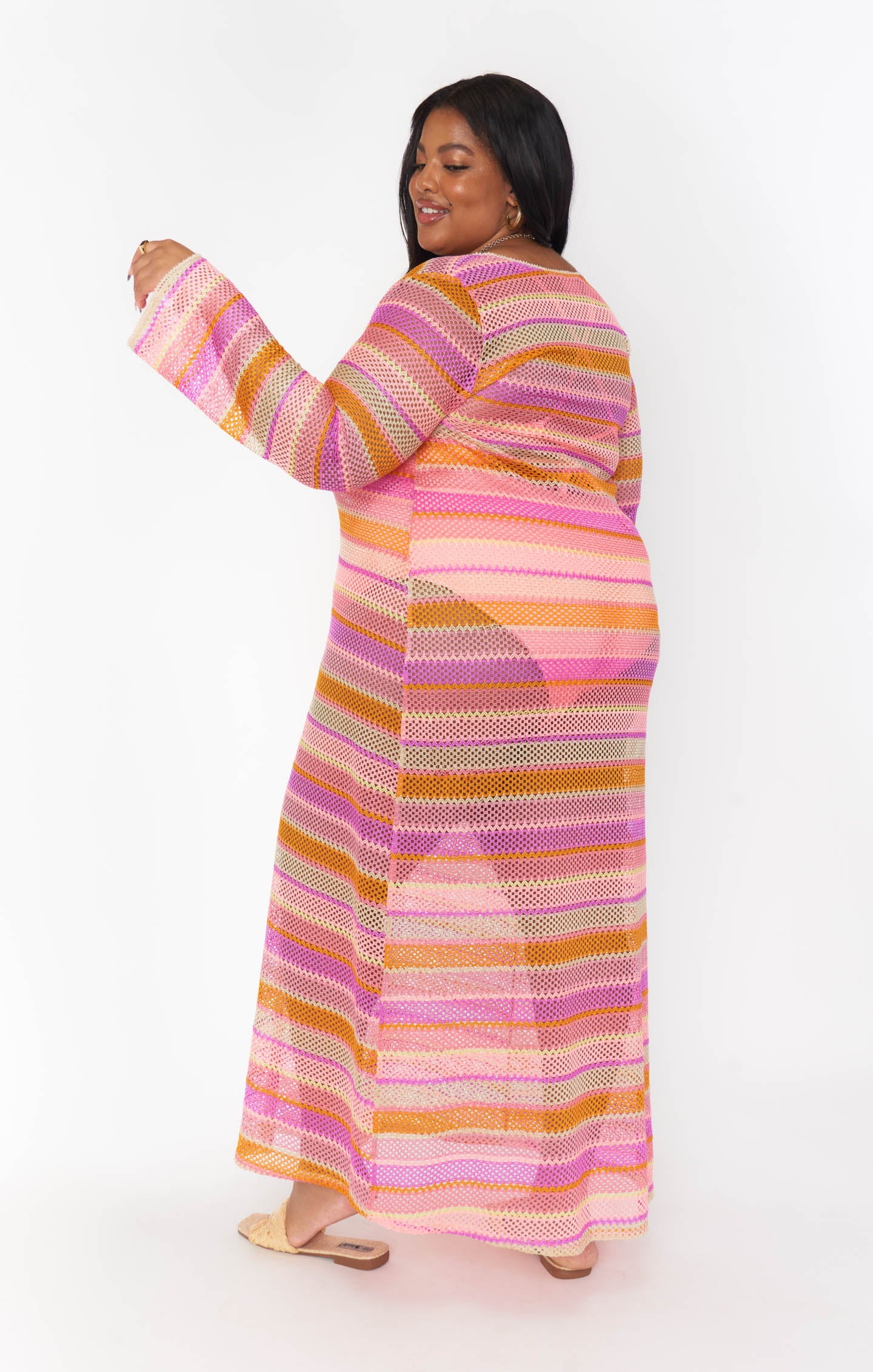 Vacay Coverup ~ Melon Mixed Crochet - Image 14