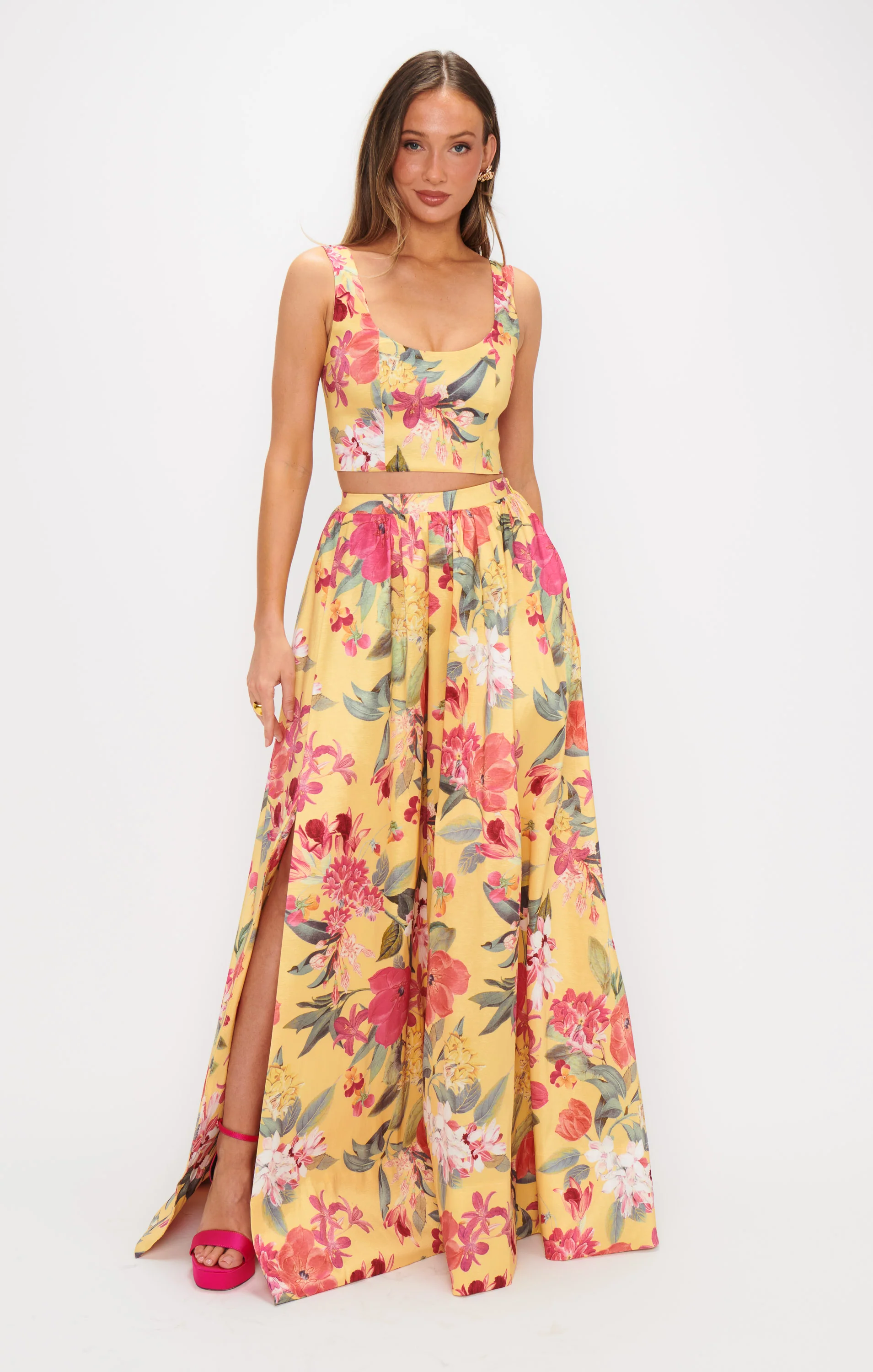 Vivianna Top ~ Mimosa Floral Taffeta - Image 7